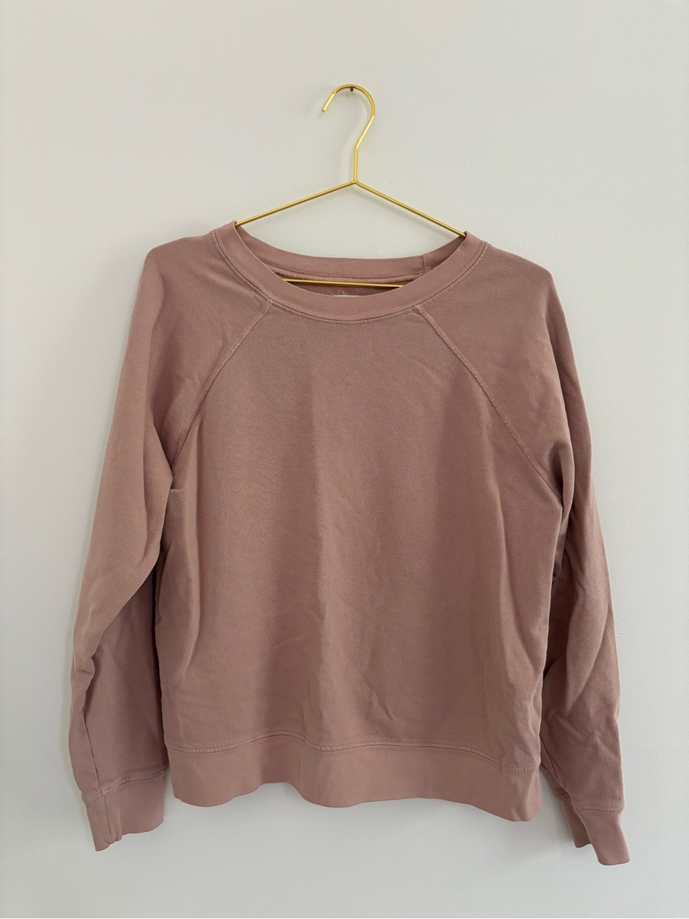Mate the Label Raglan Sweatshirt French Terry Dusty Pink Pullover Organic Size L